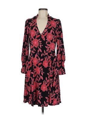 11 Honore Red & Black Floral Stella Faux-Wrap Dress (09/2021)  - PLUS SIZE OX
